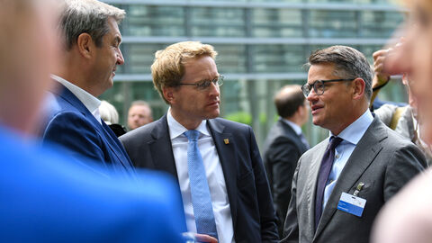 Der neue hessische Ministerpräsident Boris Rhein zusammen mit Daniel Günther