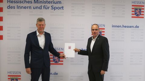 LKA-Präsident Andreas Röhrig und Innenminister Peter Beuth LKA-Präsident Andreas Röhrig und Innenminister Peter Beuth