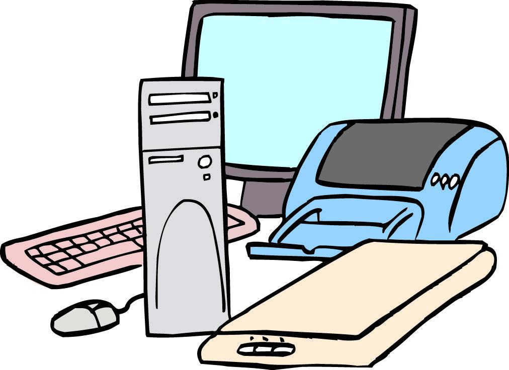 Ein Computer und andere digitale Geräte.